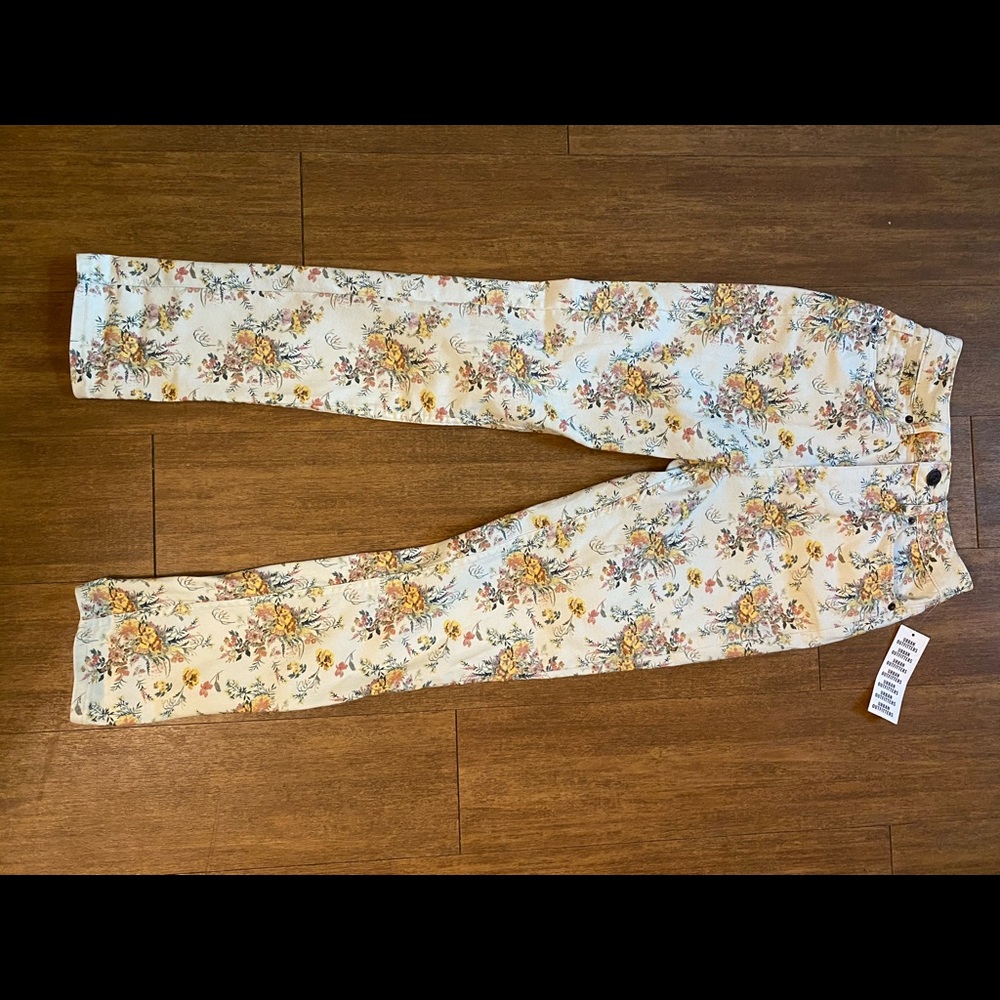 urban outfitters high rise flower jeans